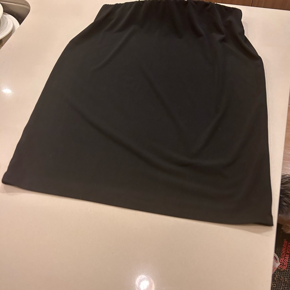 Karen Kane Black Pencil Skirt Large Classic Stretch Work Office Wardrobe Staple - Picture 7 of 10
